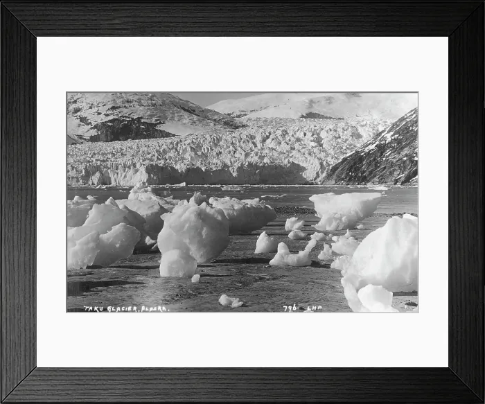 Framed Print : Taku Glacier, between c1900 and c1930. Creator: Unknown Framed Print : Taku Glacier, between c1900 and c1930. Creator: Unknown