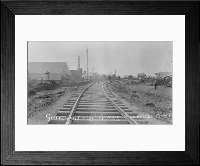 Framed Print : Government railroad, between c1900 and c1930. Creator: Unknown Framed Print : Government railroad, between c1900 and c1930. Creator: Unknown