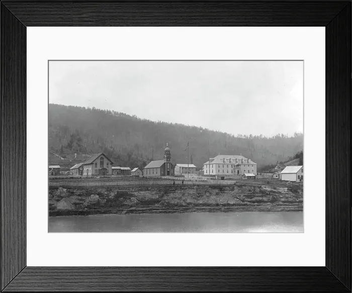 Framed Print : Holy Cross Mission on the Yukon, between c1900 and c1930. Creator: Unknown Framed Print : Holy Cross Mission on the Yukon, between c1900 and c1930. Creator: Unknown