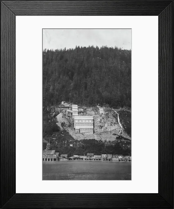 Framed Print : Gastineau Gold Crushing Plant, between c1900 and 1923. Creator: Unknown Framed Print : Gastineau Gold Crushing Plant, between c1900 and 1923. Creator: Unknown