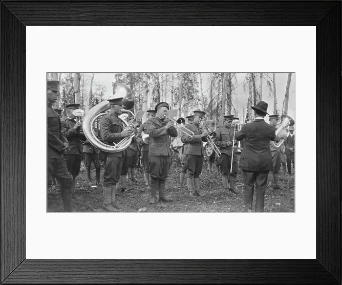 Framed Print : Band concert, between c1900 and c1930. Creator: Unknown Framed Print : Band concert, between c1900 and c1930. Creator: Unknown
