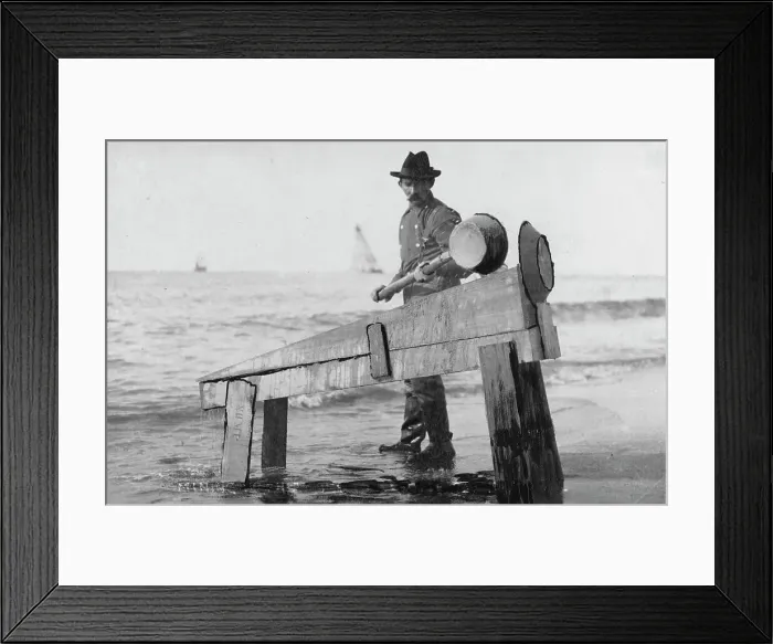 Framed Print : Miner washing gold, between c1900 and c1930. Creator: Unknown Framed Print : Miner washing gold, between c1900 and c1930. Creator: Unknown