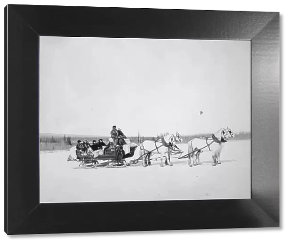 Horses pulling U.S. Mail sled, between c1900 and 1927. Creator: Unknown
