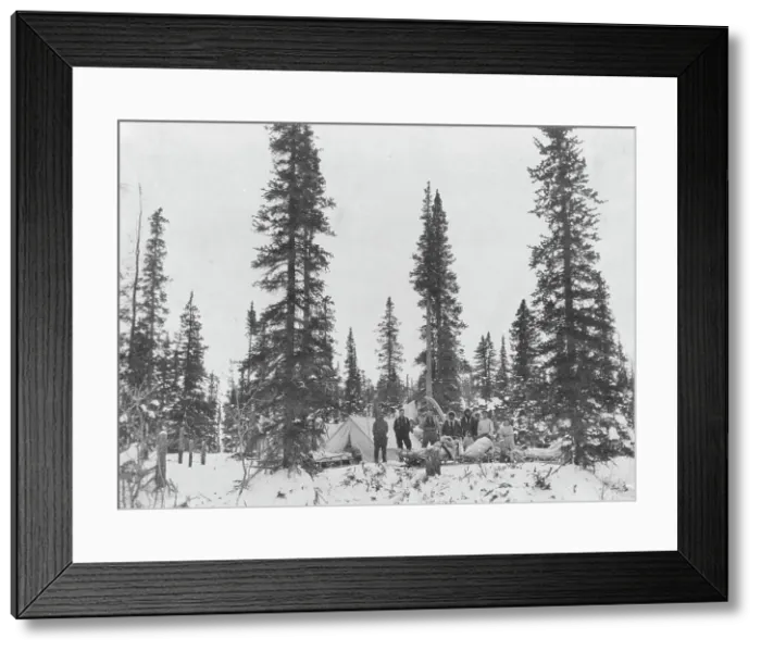 Framed Print : Camp north of the Arctic Circle, between c1900 and c1930. Creator: Unknown Framed Print : Camp north of the Arctic Circle, between c1900 and c1930. Creator: Unknown