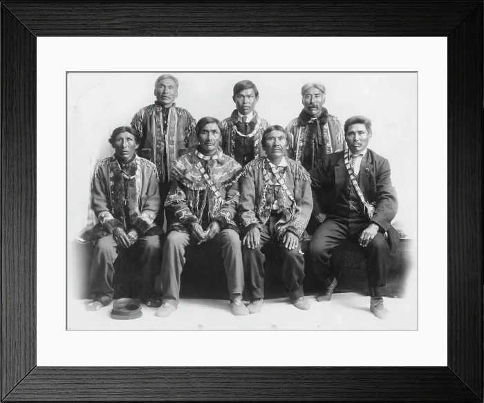 Framed Print : Indian chiefs, between c1900 and c1930. Creator: Unknown