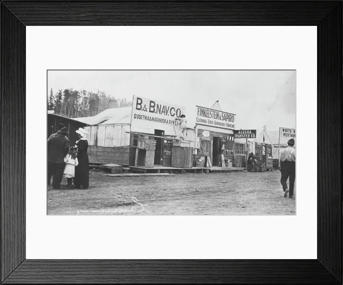 Framed Print : Street scene, between c1900 and c1930. Creator: Unknown Framed Print : Street scene, between c1900 and c1930. Creator: Unknown