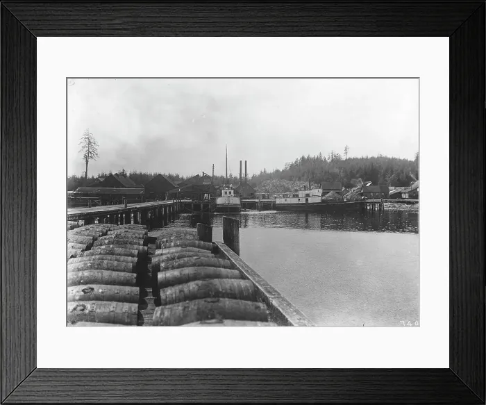 Framed Print : Salmon works, between c1900 and c1930. Creator: Unknown Framed Print : Salmon works, between c1900 and c1930. Creator: Unknown