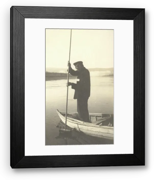 Framed Print : The moment of carrying out bathometric observations at the water surface, 1909. Creator: Vladimir Ivanovich Fedorov Framed Print : The moment of carrying out bathometric observations at the water surface, 1909. Creator: Vladimir Ivanovich Fedorov