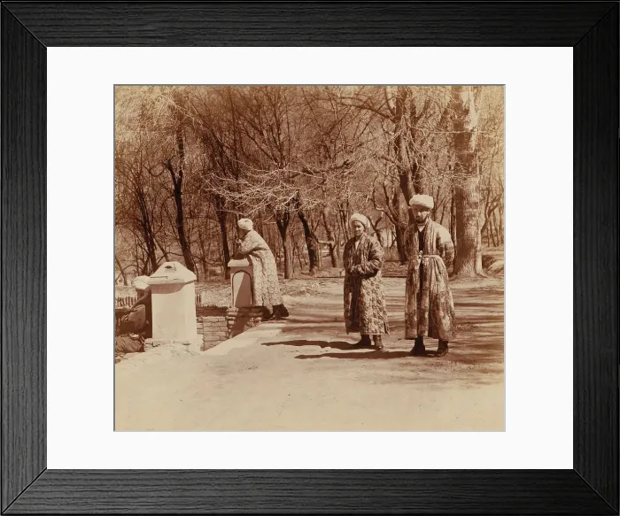 Framed Print : Mullahs in Shakh-i Zindeh, Samarkand, between 1905 and 1915. Creator: Sergey Mikhaylovich Prokudin-Gorsky Framed Print : Mullahs in Shakh-i Zindeh, Samarkand, between 1905 and 1915. Creator: Sergey Mikhaylovich Prokudin-Gorsky