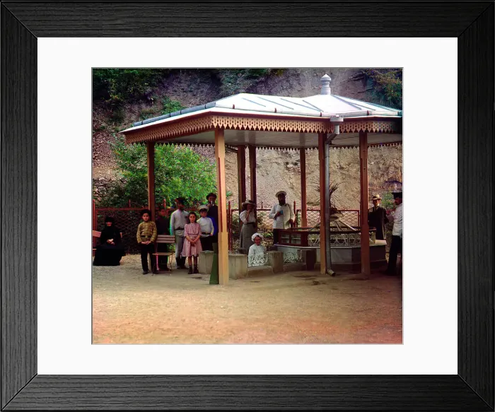 Framed Print : Evgenievsky spring, Borzhom, between 1905 and 1915. Creator: Sergey Mikhaylovich Prokudin-Gorsky Framed Print : Evgenievsky spring, Borzhom, between 1905 and 1915. Creator: Sergey Mikhaylovich Prokudin-Gorsky