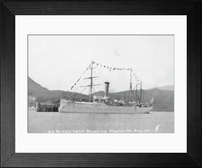 Framed Print : U.S. Revenue cutter Manning, 1908. Creator: Unknown. U.S. Revenue cutter Manning, 1908. Creator: Unknown