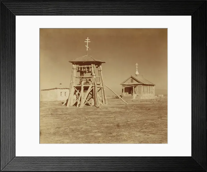 Framed Print : Church in Nikolsk settlement, Golodnaia Steppe, between 1905 and 1915. Creator: Sergey Mikhaylovich Prokudin-Gorsky Framed Print : Church in Nikolsk settlement, Golodnaia Steppe, between 1905 and 1915. Creator: Sergey Mikhaylovich Prokudin-Gorsky