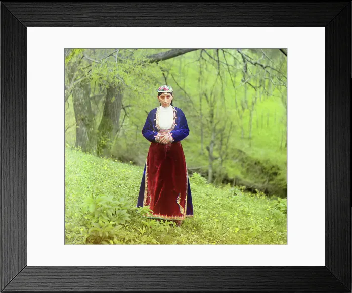 Framed Print : Armenian woman in national costume, Artvin, between 1905 and 1915. Creator: Sergey Mikhaylovich Prokudin-Gorsky Framed Print : Armenian woman in national costume, Artvin, between 1905 and 1915. Creator: Sergey Mikhaylovich Prokudin-Gorsky