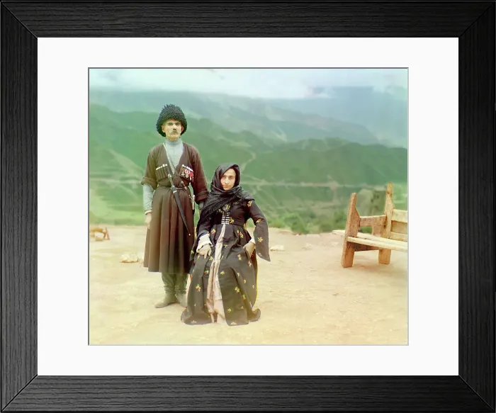 Framed Print : Dagestani types, between 1905 and 1915. Creator: Sergey Mikhaylovich Prokudin-Gorsky Framed Print : Dagestani types, between 1905 and 1915. Creator: Sergey Mikhaylovich Prokudin-Gorsky
