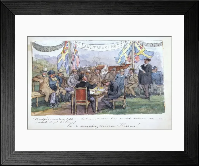 Framed Print : Agricultural meeting. (c1850s). Creator: Fritz von Dardel Framed Print : Agricultural meeting. (c1850s). Creator: Fritz von Dardel