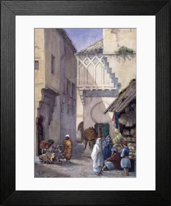 Framed Print : Street scene from Constantinople, 1886. Creator: Fritz von Dardel Framed Print : Street scene from Constantinople, 1886. Creator: Fritz von Dardel