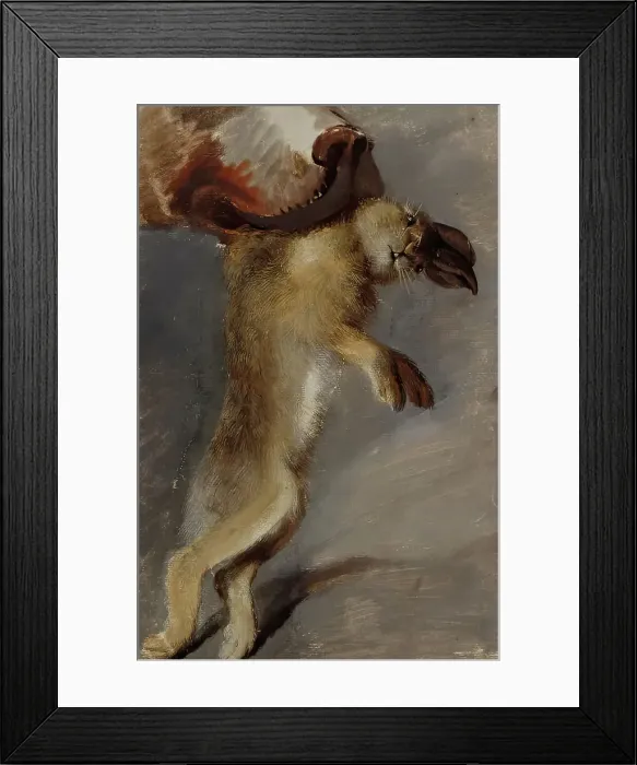 Framed Print : Study of a Hare, around 1815. Creator: Johann Peter Krafft Framed Print : Study of a Hare, around 1815. Creator: Johann Peter Krafft