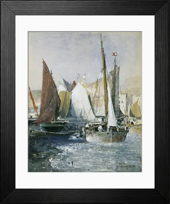 Framed Print : Sailboats, undated. (c1900s) Creator: Robert Russ Framed Print : Sailboats, undated. (c1900s) Creator: Robert Russ