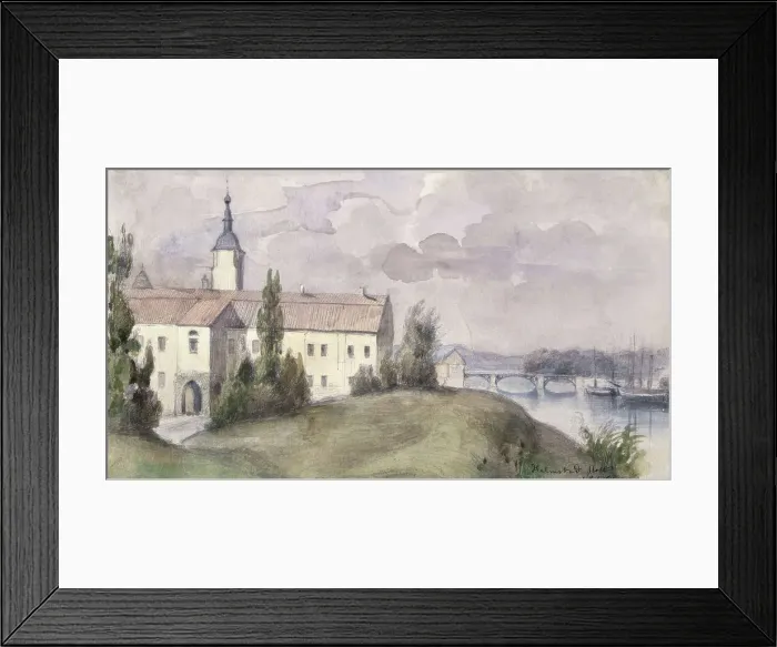 Framed Print : Halmstad Castle, 1846. Creator: Fritz von Dardel. Halmstad Castle, 1846. Creator: Fritz von Dardel Framed Print : Halmstad Castle, 1846. Creator: Fritz von Dardel. Halmstad Castle, 1846. Creator: Fritz von Dardel