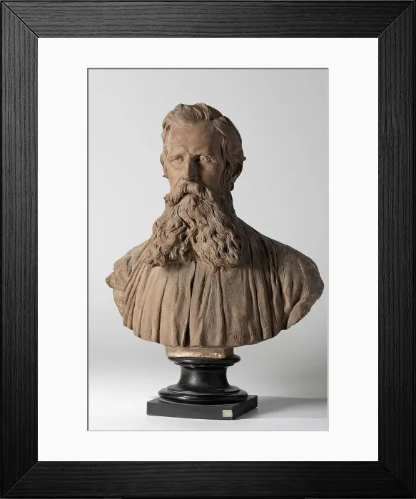 Framed Print : The architect Heinrich Freiherr von Ferstel, 1877. Creator: Viktor Oskar Tilgner Framed Print : The architect Heinrich Freiherr von Ferstel, 1877. Creator: Viktor Oskar Tilgner