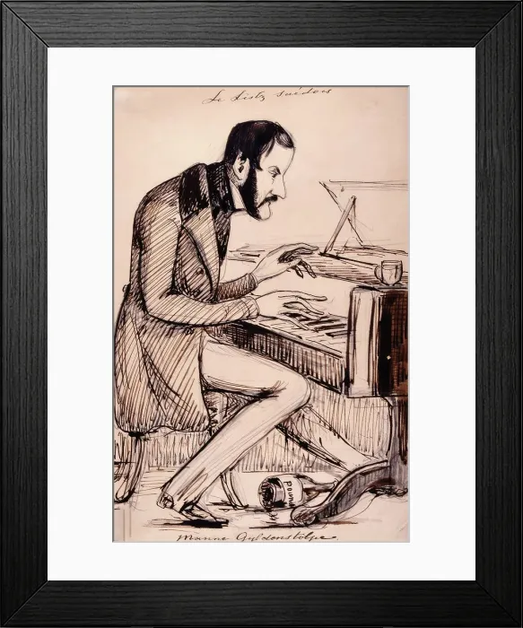 Framed Print : Count Emanuel Gyldenstolpe plays Listz on the piano. (c1850s) Creator: Fritz von Dardel Framed Print : Count Emanuel Gyldenstolpe plays Listz on the piano. (c1850s) Creator: Fritz von Dardel