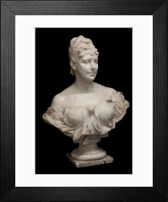 Framed Print : Eleonore von Wessely, the wife of building councilor Carl Ritter von Wessely, 1880. Creator: Viktor Oskar Tilgner Framed Print : Eleonore von Wessely, the wife of building councilor Carl Ritter von Wessely, 1880. Creator: Viktor Oskar Tilgner