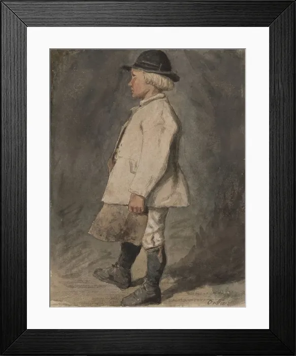 Framed Print : Boy in white shirt, 1865-1890. Creator: Carl Gustaf Hellqvist Framed Print : Boy in white shirt, 1865-1890. Creator: Carl Gustaf Hellqvist
