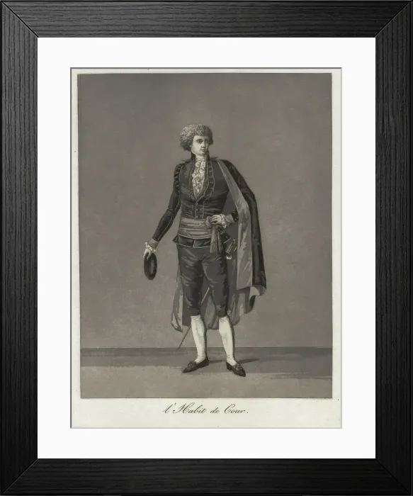 Framed Print : Gustaf III's national costume / Swedish costume, 1780s. Creator: Johan Abraham Aleander Framed Print : Gustaf III's national costume / Swedish costume, 1780s. Creator: Johan Abraham Aleander