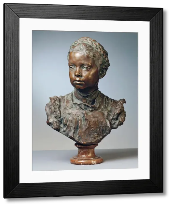 Framed Print : Julie von Benesch at the age of 8, 1889. Creator: Viktor Oskar Tilgner Framed Print : Julie von Benesch at the age of 8, 1889. Creator: Viktor Oskar Tilgner