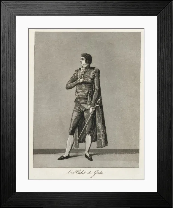 Framed Print : Gustaf III's national costume / Swedish costume, 1780s. Creator: Johan Abraham Aleander Framed Print : Gustaf III's national costume / Swedish costume, 1780s. Creator: Johan Abraham Aleander
