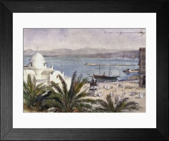 Framed Print : La place du gouvernement à Algiers'. (c1850s) Creator: Fritz von Dardel. La place du gouvernement à Algiers'. (c1850s) Creator: Fritz von Dardel Framed Print : La place du gouvernement à Algiers'. (c1850s) Creator: Fritz von Dardel. La place du gouvernement à Algiers'. (c1850s) Creator: Fritz von Dardel