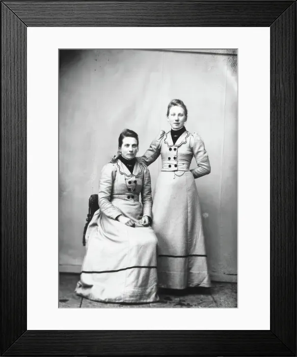 Framed Print : Ida and Selma Larsson from Risätra, 1890-1900 Creator: Lars Olsson Akerman Framed Print : Ida and Selma Larsson from Risätra, 1890-1900 Creator: Lars Olsson Akerman
