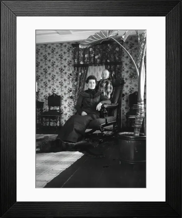 Framed Print : Rustan Bergwall's wife Xenia and son Alexei, Russia, 1902. Creator: Rustan Bergwall Framed Print : Rustan Bergwall's wife Xenia and son Alexei, Russia, 1902. Creator: Rustan Bergwall