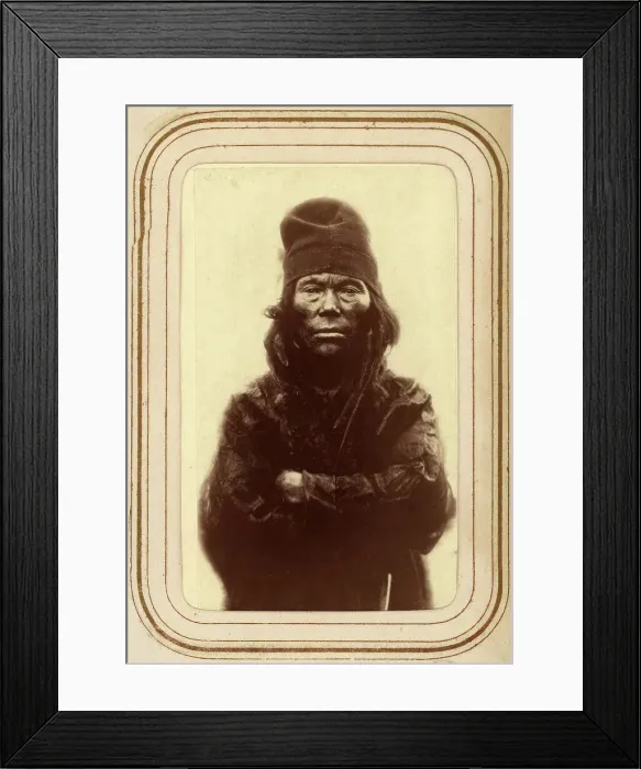 Framed Print : Portrait of Inga Amundsdotter, 76, Sjokksjokk, 1868. Creator: Lotten von Duben Framed Print : Portrait of Inga Amundsdotter, 76, Sjokksjokk, 1868. Creator: Lotten von Duben