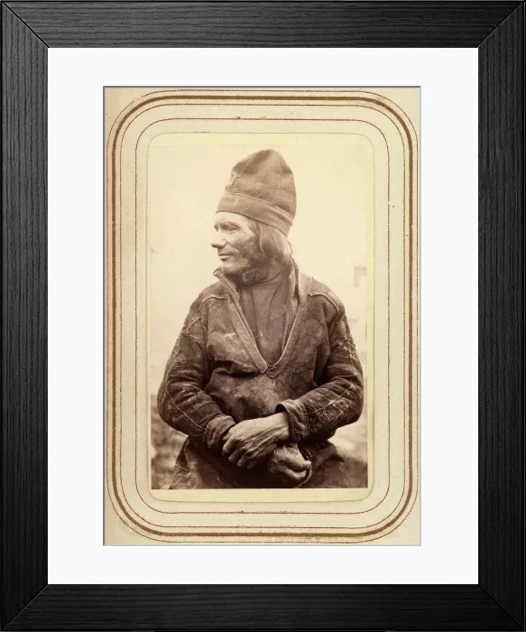 Framed Print : Profile portrait of Per Pålsson Sjålsa, 60 years old, Sjokksjokk, 1868. Creator: Lotten von Duben Framed Print : Profile portrait of Per Pålsson Sjålsa, 60 years old, Sjokksjokk, 1868. Creator: Lotten von Duben