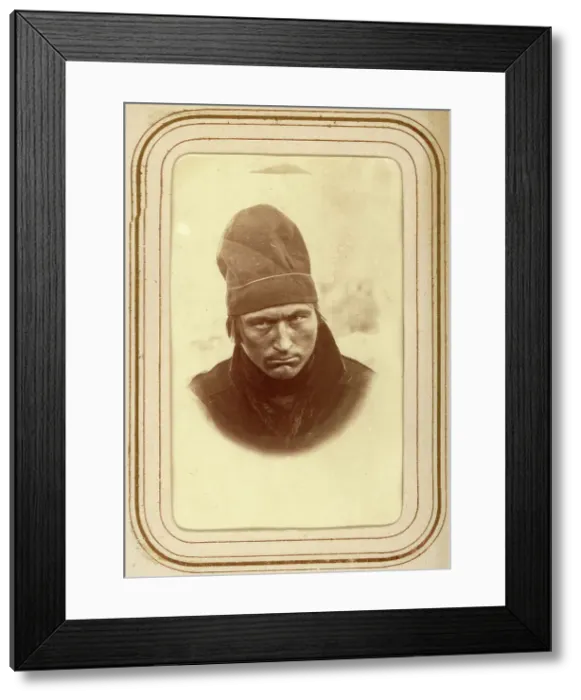 Framed Print : Portrait of Johan Anders Svensk, 25 years old, Jokkmokk, 1868. Creator: Lotten von Duben Framed Print : Portrait of Johan Anders Svensk, 25 years old, Jokkmokk, 1868. Creator: Lotten von Duben