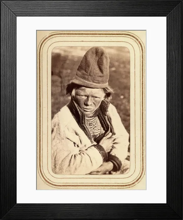 Framed Print : Portrait of Nils Persson Tappa, Arjeplog, 1868. Creator: Lotten von Duben Framed Print : Portrait of Nils Persson Tappa, Arjeplog, 1868. Creator: Lotten von Duben