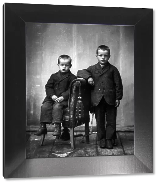 Two poor boys, late 1800s / turn of the century. Creator: Unknown
