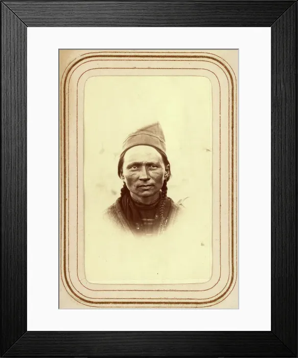 Framed Print : Portrait of Stina Larsdotter Rim, 30 years old, Sjokksjokk, 1868. Creator: Lotten von Duben Framed Print : Portrait of Stina Larsdotter Rim, 30 years old, Sjokksjokk, 1868. Creator: Lotten von Duben