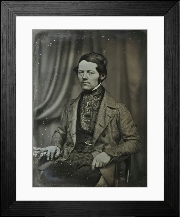 Framed Print : Self-portrait of the daguerreot typist and manufacturer Johan Wilhelm Bergström (1812-1881), c1850. Creator: Mats Landin Framed Print : Self-portrait of the daguerreot typist and manufacturer Johan Wilhelm Bergström (1812-1881), c1850. Creator: Mats Landin