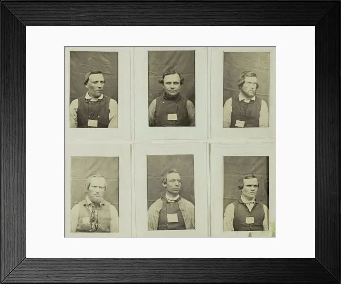 Framed Print : Photographic Album for the year 1861 of prisoners kept at Warberg Fortress, 1861. Creator: Mats Landin. Photographic Album for the year 1861 of prisoners kept at Warberg Fortress, 1861. Creator: Mats Landin Framed Print : Photographic Album for the year 1861 of prisoners kept at Warberg Fortress, 1861. Creator: Mats Landin. Photographic Album for the year 1861 of prisoners kept at Warberg Fortress, 1861. Creator: Mats Landin