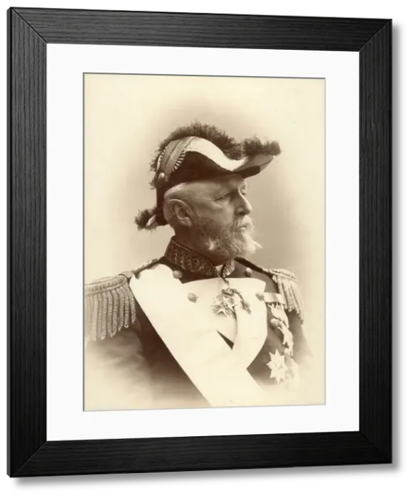 Framed Print : King Oscar II (1829-1907), portrait, 1880-1900. Creator: L Larsson Framed Print : King Oscar II (1829-1907), portrait, 1880-1900. Creator: L Larsson