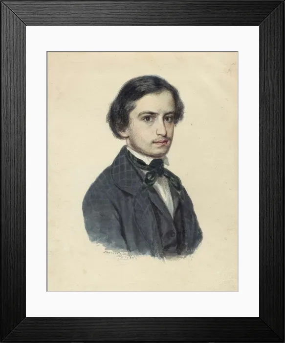 Framed Print : Portrait of Edvard Flygare, file. dr. 1829-52, son of Emilie Flygare-Carlén, 1848. Creator: Louis Meisener Framed Print : Portrait of Edvard Flygare, file. dr. 1829-52, son of Emilie Flygare-Carlén, 1848. Creator: Louis Meisener