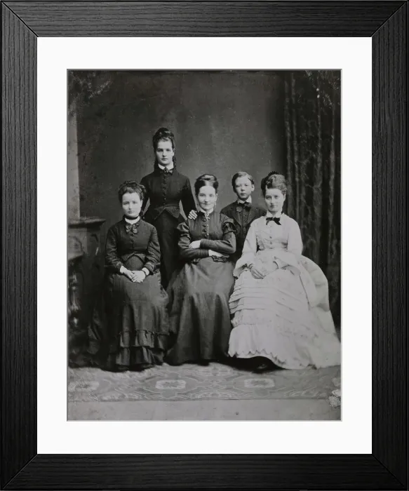 Framed Print : Group portrait of members of August Strindberg's family, 1870-1880. Creator: Unknown Framed Print : Group portrait of members of August Strindberg's family, 1870-1880. Creator: Unknown