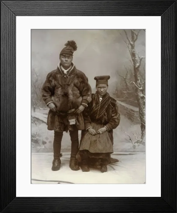 Framed Print : Gellivar patches in spring costume. Jan Eriksson Pitsa with fiancee, 1910. Creator: Borg Mesch. Gellivar patches in spring costume. Jan Eriksson Pitsa with fiancee, 1910. Creator: Borg Mesch Framed Print : Gellivar patches in spring costume. Jan Eriksson Pitsa with fiancee, 1910. Creator: Borg Mesch. Gellivar patches in spring costume. Jan Eriksson Pitsa with fiancee, 1910. Creator: Borg Mesch