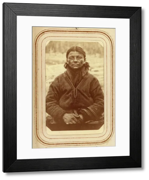 Framed Print : Portrait of Maria Persdotter Länta, 45, Sirka's Sami village, 1868. Creator: Lotten von Duben Framed Print : Portrait of Maria Persdotter Länta, 45, Sirka's Sami village, 1868. Creator: Lotten von Duben