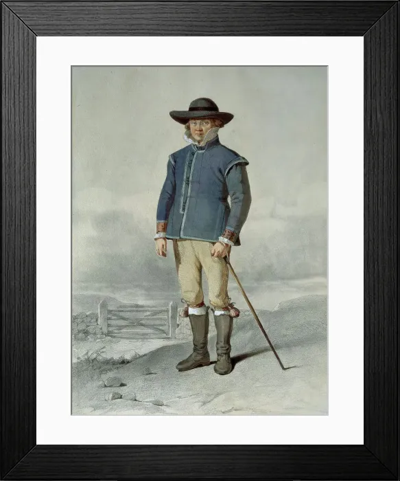 Framed Print : Man dressed in costume from Ingelstad, Småland, 1795-1857. Creator: Otto Wallgren Framed Print : Man dressed in costume from Ingelstad, Småland, 1795-1857. Creator: Otto Wallgren