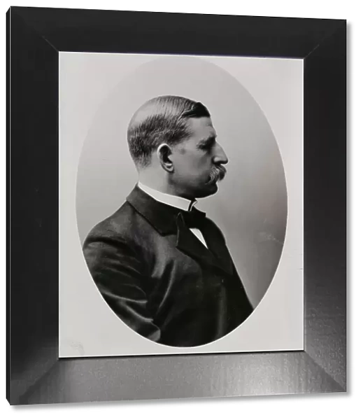 Portrait of man in suit with moustache, possibly Andrée, Salomon August (1854-1897)... 1890-1895. Creator: Unknown