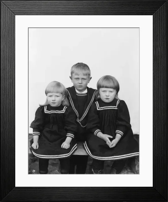 Framed Print : Hans Per Persson's children: son Paul (b.1892-05-06, died 1912), daughter Anna... 1898-1900. Creator: Hans Per Persson Framed Print : Hans Per Persson's children: son Paul (b.1892-05-06, died 1912), daughter Anna... 1898-1900. Creator: Hans Per Persson