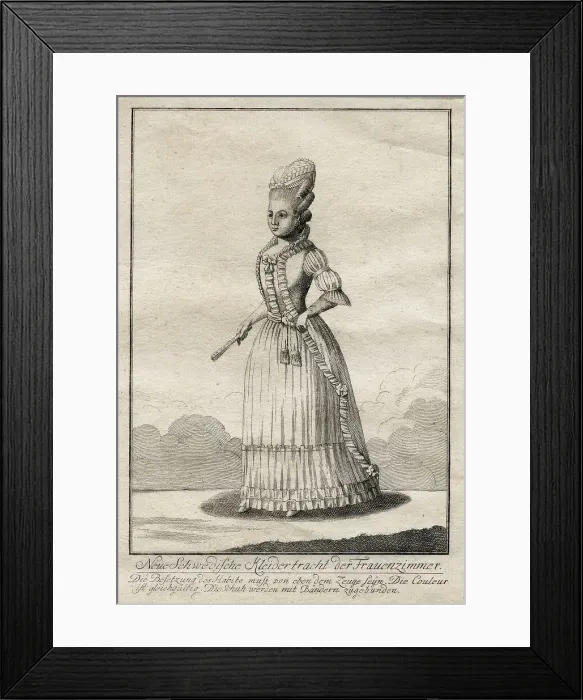 Framed Print : Gustaf III's national costume, 1780. Creator: Unknown Framed Print : Gustaf III's national costume, 1780. Creator: Unknown
